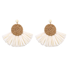 Load image into Gallery viewer, Rattan Handmade Tassel Earrings Bohemia Style