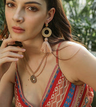 Load image into Gallery viewer, Rattan Handmade Tassel Earrings Bohemia Style