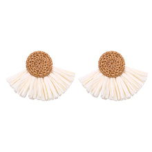 Load image into Gallery viewer, Rattan Handmade Tassel Earrings Bohemia Style