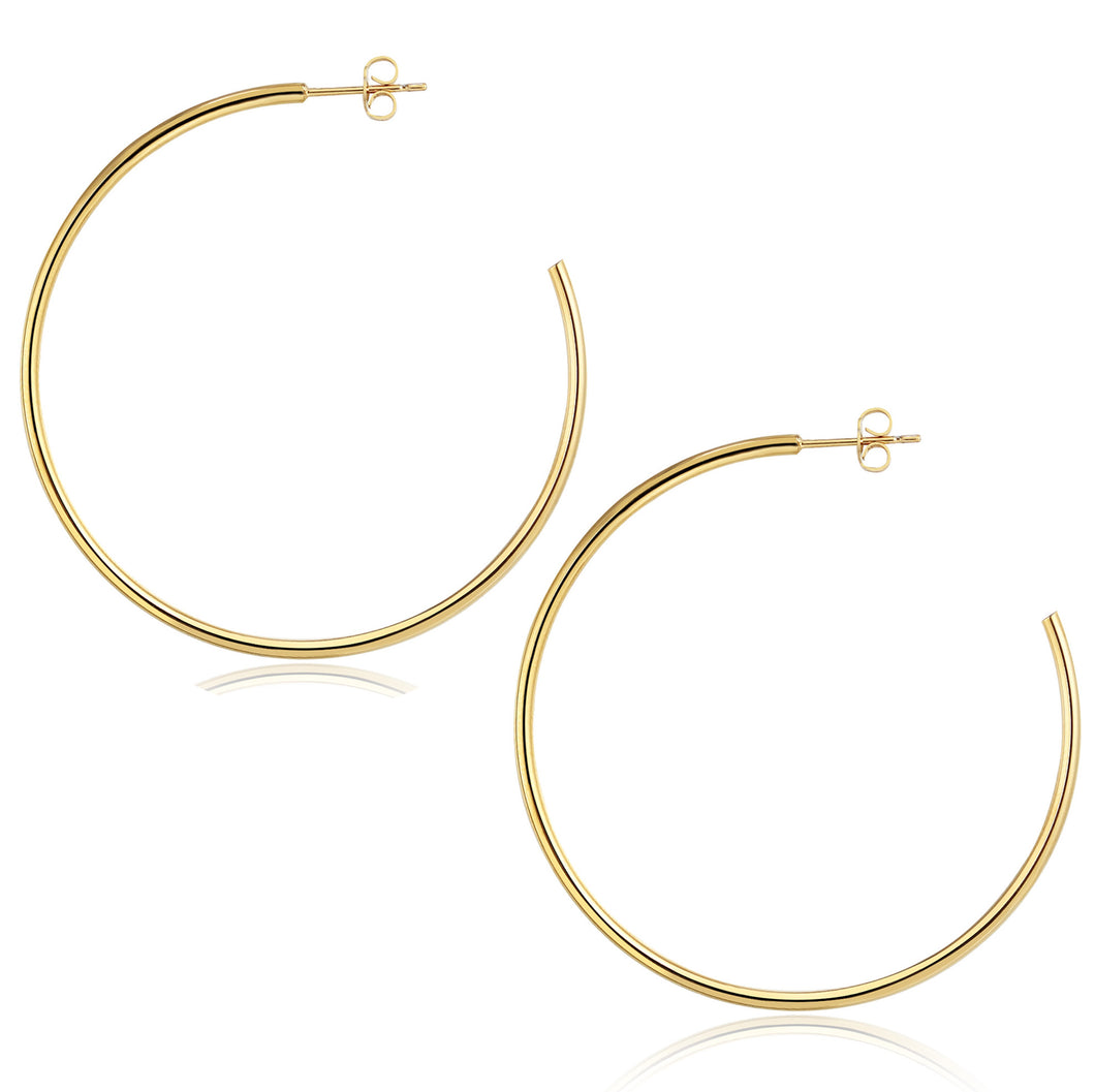 Moon Hoop Earrings Minimalist  Style