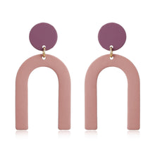 Load image into Gallery viewer, MVCOLEDY U Shape Alloy Stoving Varnish Stud Earrings