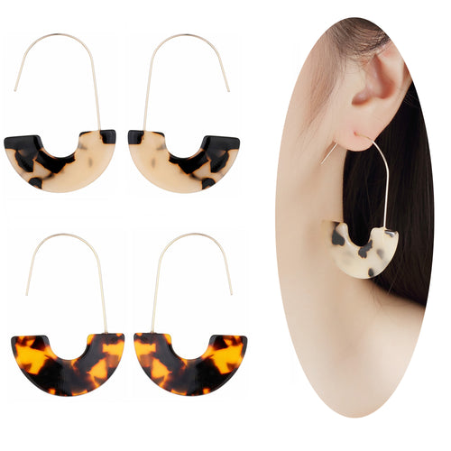 Acrylic Bohemian Style Resin Earrings