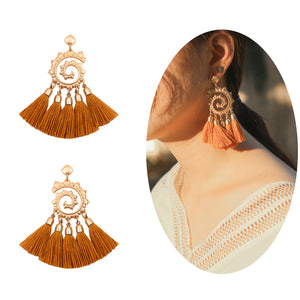 Tassels Dangle Handmade Sunshine Earrings