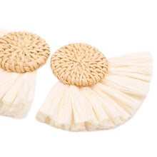 Load image into Gallery viewer, Rattan Handmade Tassel Earrings Bohemia Style