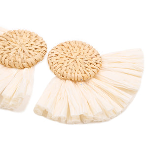 Rattan Handmade Tassel Earrings Bohemia Style