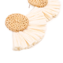 Load image into Gallery viewer, Rattan Handmade Tassel Earrings Bohemia Style