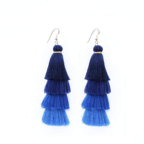 Handmade Tassel Dangle Earrings Bohemia Style