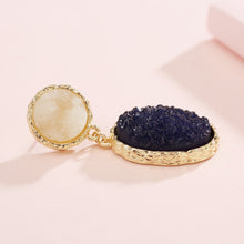 Load image into Gallery viewer, Druzy Stud Earrings Minimalist Stone Stunning Gold Plating Sparkly Drop Dangle Crystal Earrings