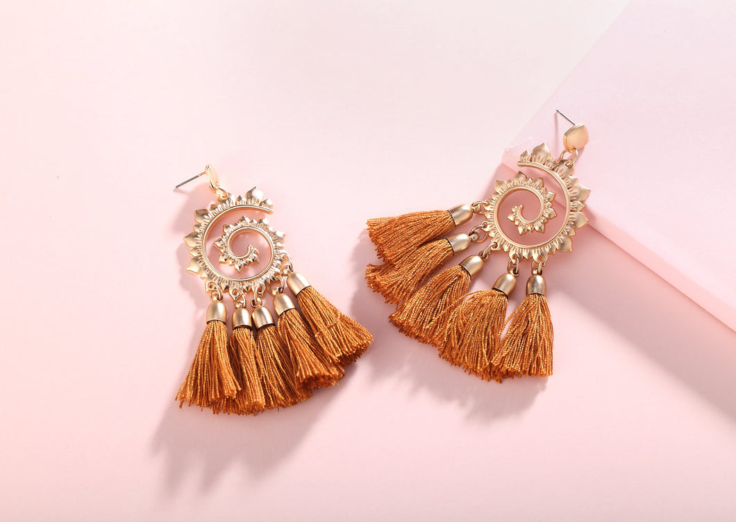 Tassels Dangle Handmade Sunshine Earrings