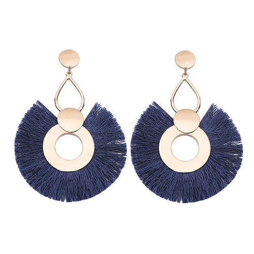 Raffia Handmade Tassel Earrings Bohemia Style